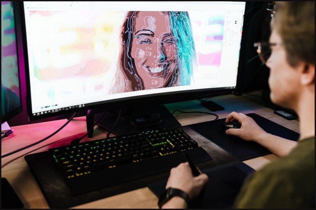 A escolha da imagem é crucial para que o efeito retrô fique realmente bom. O ideal é selecionar uma foto com um fundo de cor única, pois isso facilita a aplicação do efeito e dá um ar mais harmonioso à composição. Após selecionar a imagem, insira-a no projeto e posicione-a da maneira que preferir.